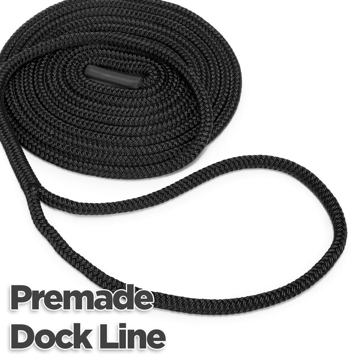 Premade Double Braid Nylon Dock Line