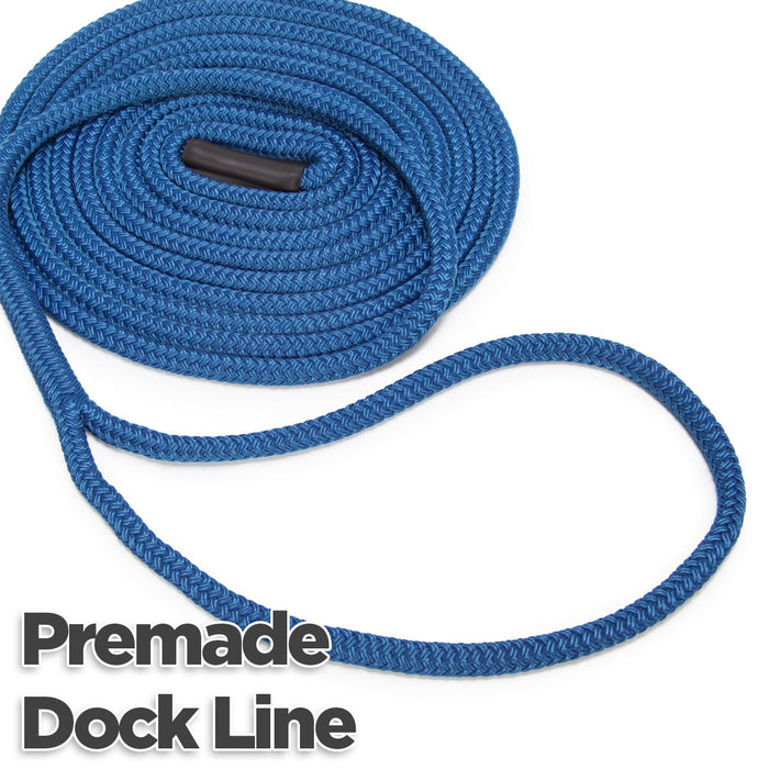 Premade Double Braid Nylon Dock Line