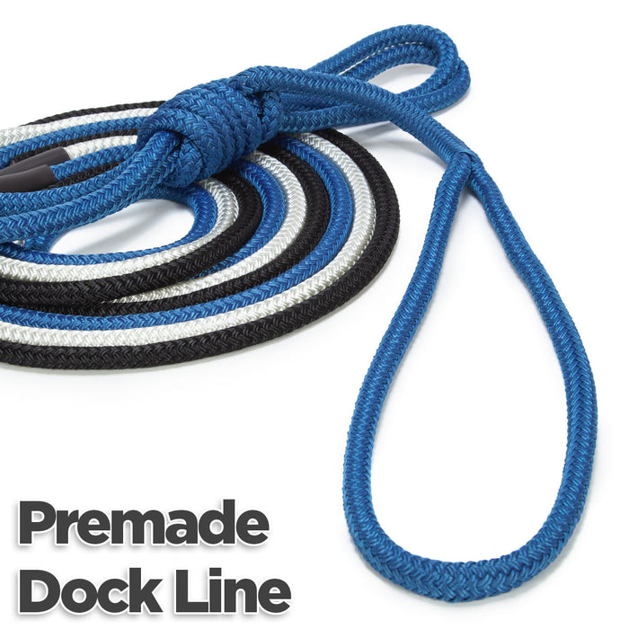 Premade Double Braid Nylon Dock Line