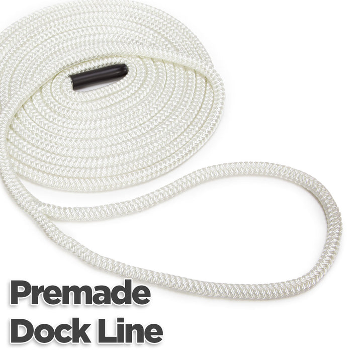 Premade Double Braid Nylon Dock Line