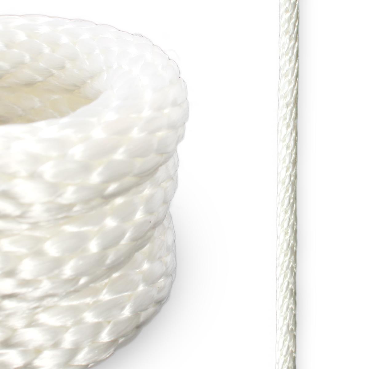 CWC Solid Braid Nylon Rope - 3/16 x 50' White
