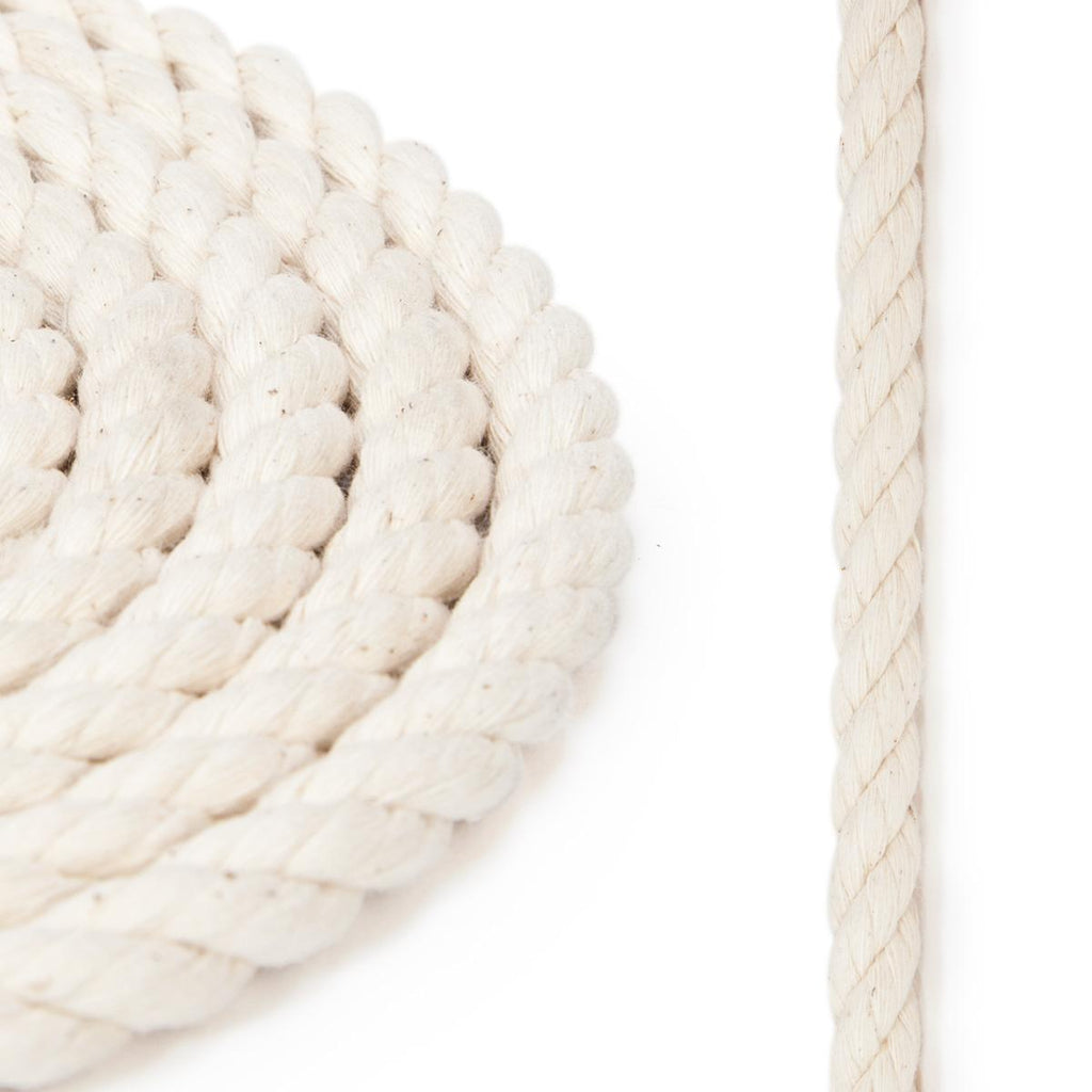 White Cotton Rope 3/8 inch x 100 Feet Natural Thick Rope Twisted Rope for  Wall Hanging, Decor Crafts Projects, Home Decoration