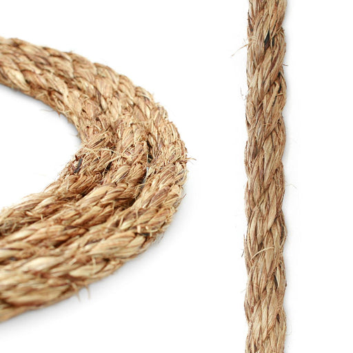 Uxcell 1-1/4 Inch 14.8 Feet Jute Rope Natural Manila Rope 4 Strand Twisted Thick  Heavy Twine Rope 