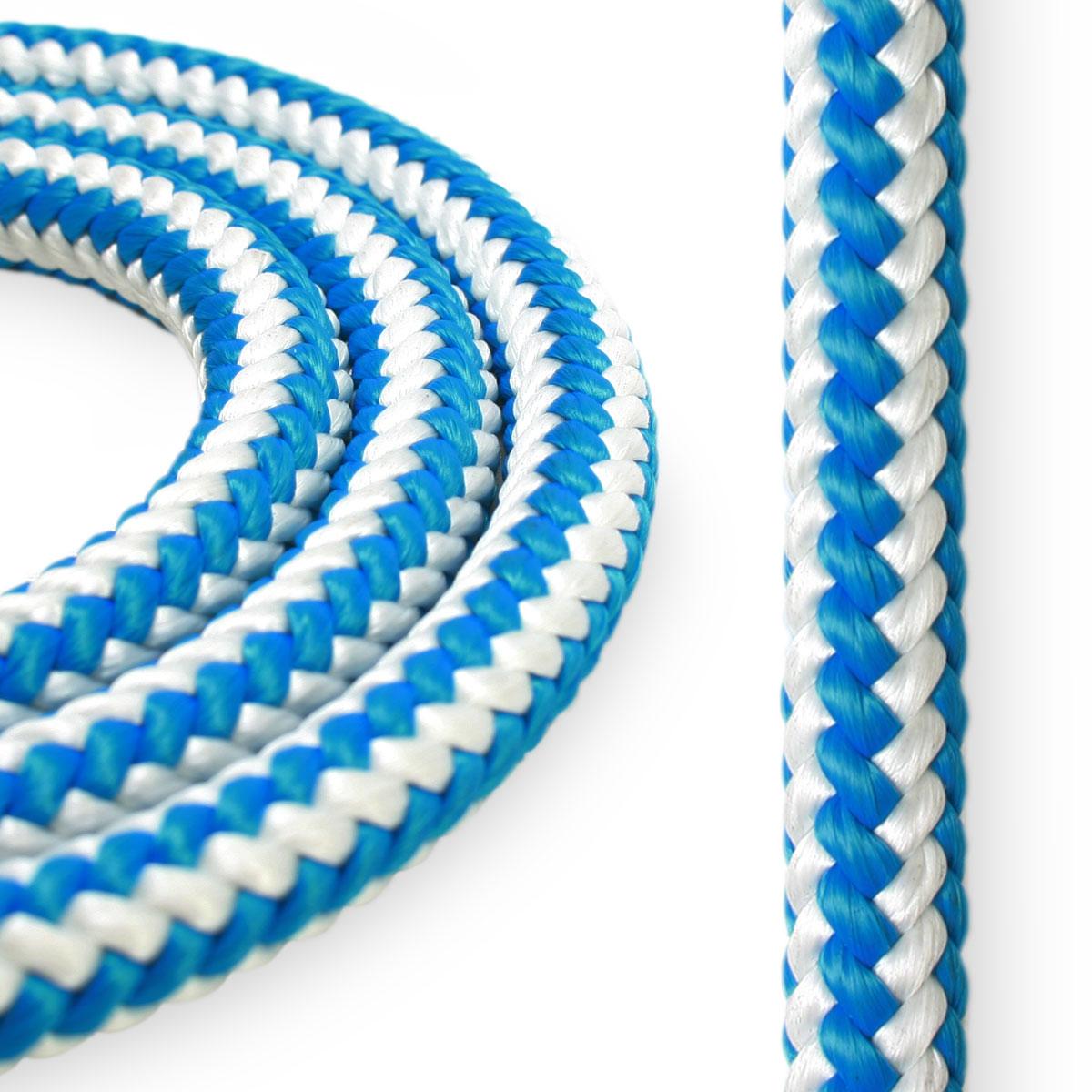 Arborist Climbing Blue & White Rope 1/2 Inch by 200 Feet 24 Strand  Polyester