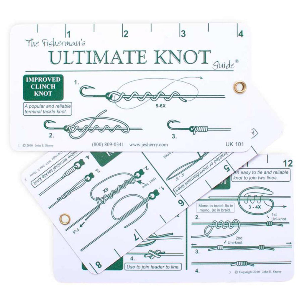 Fisherman's Ultimate Knot Guide  Best Fishing Knots on a Waterproof Fold  Out Ruler: Sherry, John E.: 9780922273034: : Books
